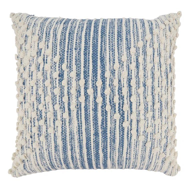 Saro Kavya Collection Striped Cotton Pillow Cover