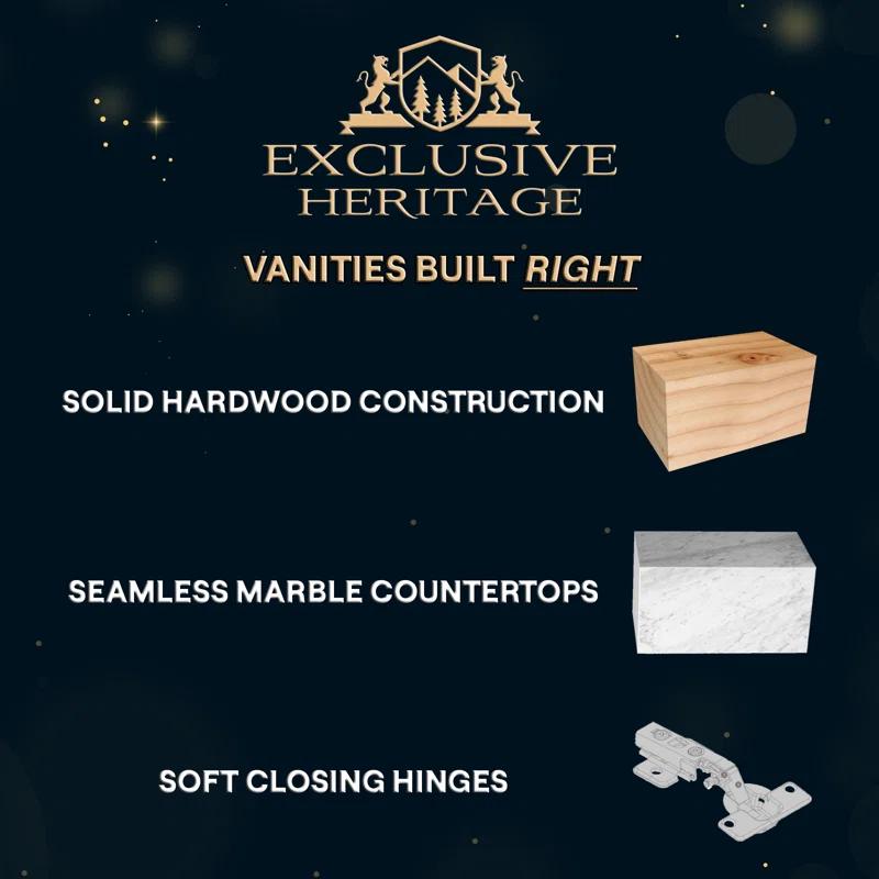 72'' Double Bathroom Vanity with Carrara Marble Top