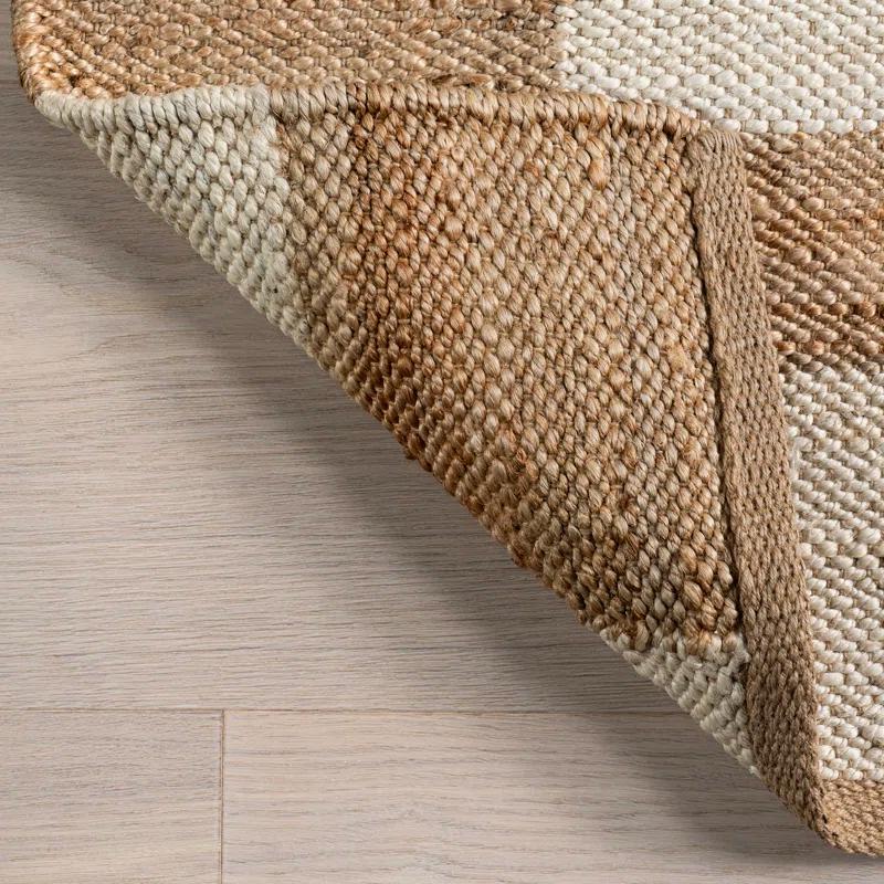 Hokku Designs Izara Checkered Jute Area Rug