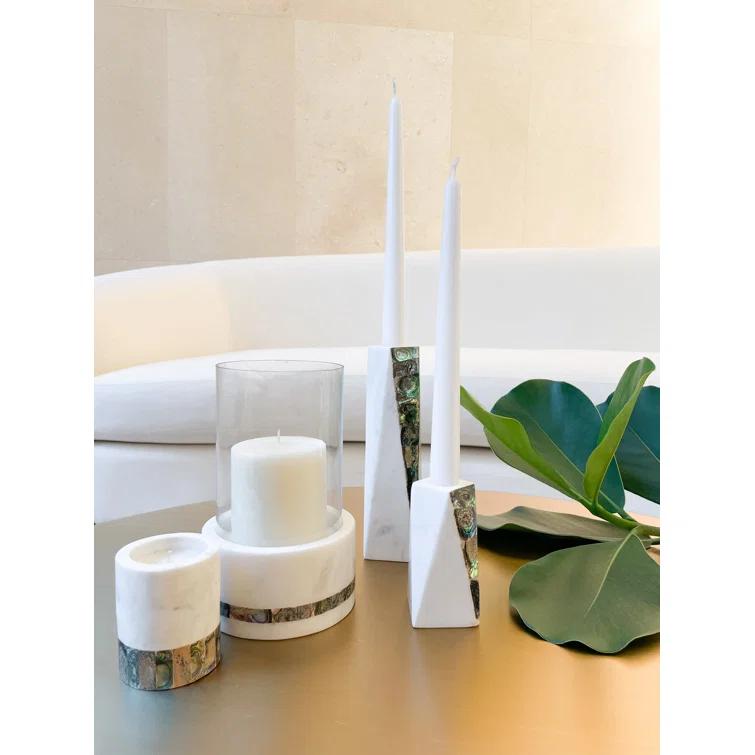 Anaya Mother Of Pearl Marble Eucalyptus Scented Votive Candle