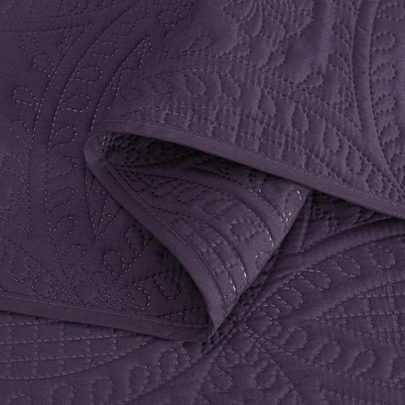 Chezmoi Collection Austin Microfiber Reversible 3-Piece Coverlet / Bedspread Set