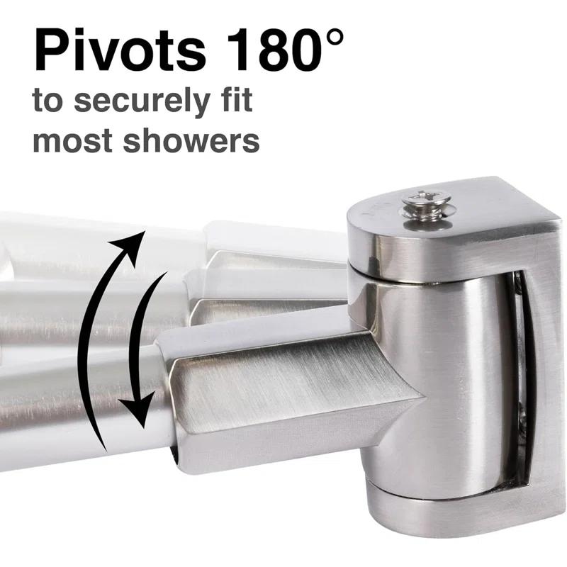 VOMGEB1 Double Curved Shower Rod, Durable Metal Construction