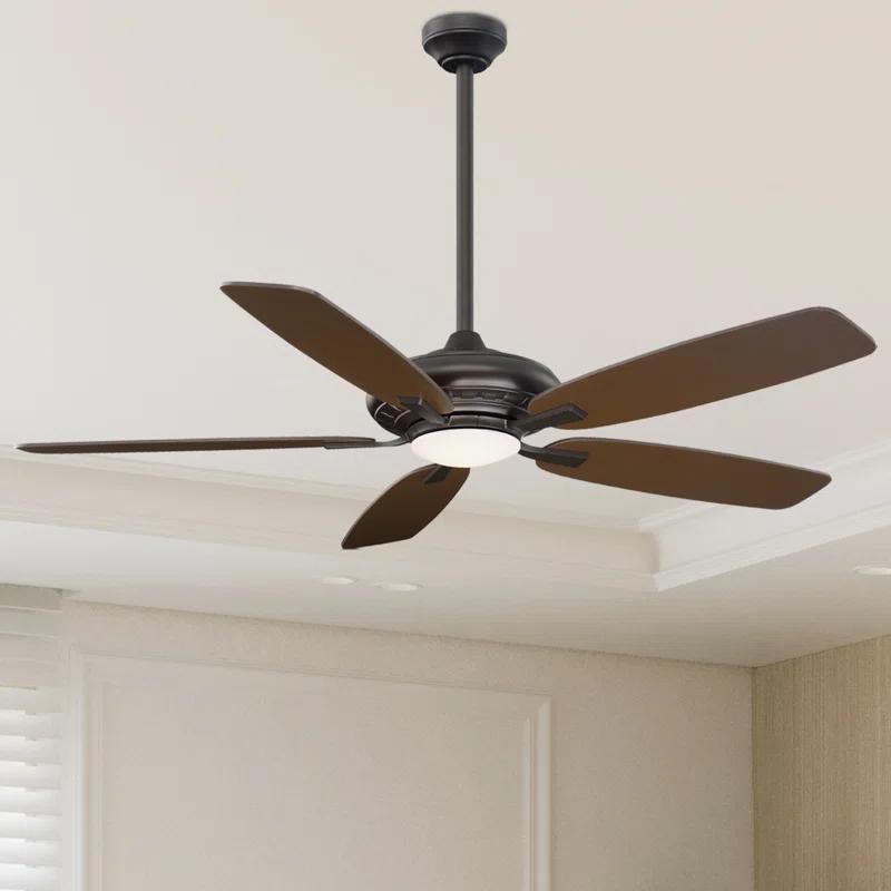 Minka Aire 52'' Laskintown 5 - Blade LED Standard Ceiling Fan with Remote Control and Light Kit Included
