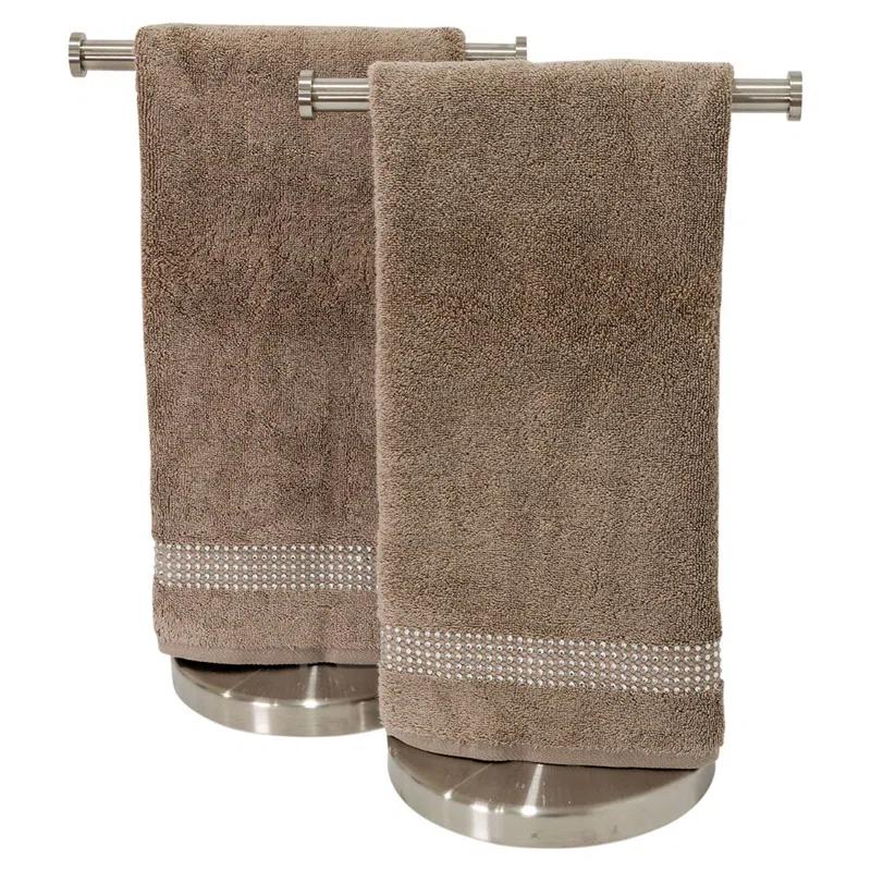 Sparkles Home Stripe Rhinestone Hand Towel (Set of 2)