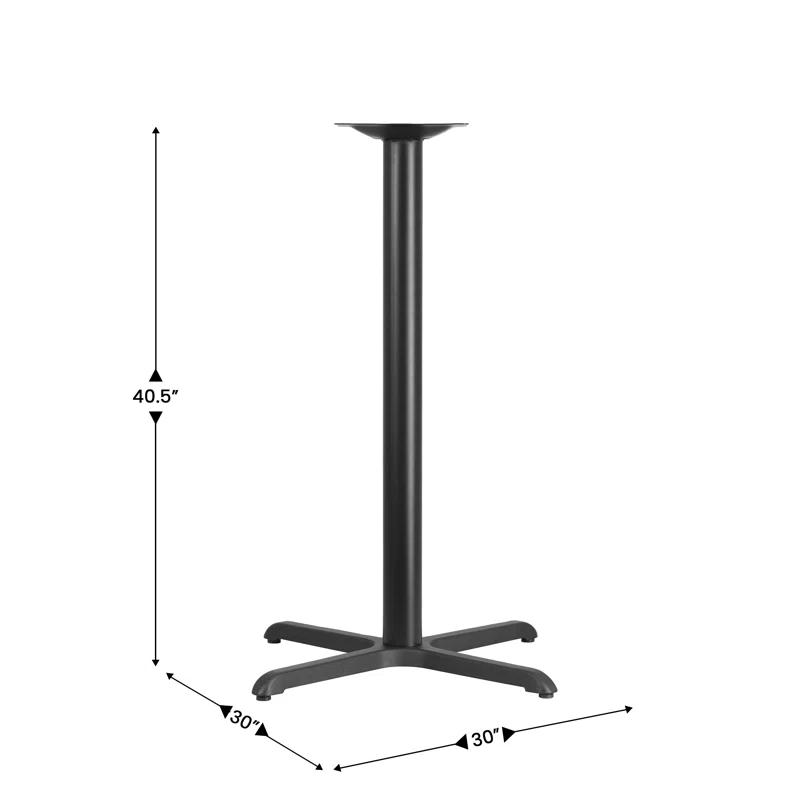 Flash Furniture Beverly 22" x 22" Restaurant Table X-Base with 3" Dia. Bar Height Column