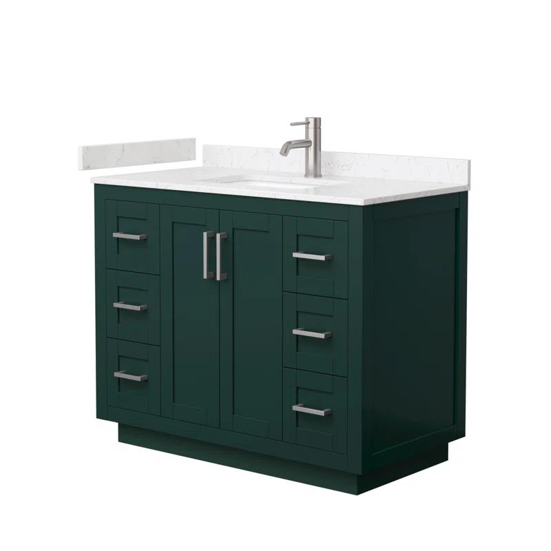 Wyndham Collection Miranda 42" Freestanding Single Bathroom Vanity with Cultured Marble Top