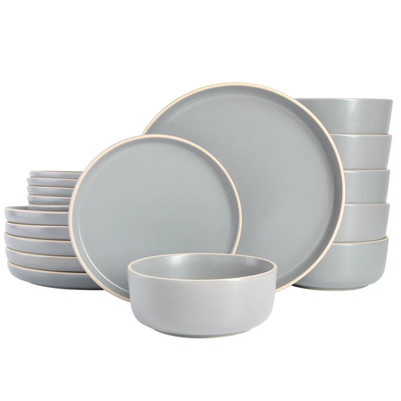 Gibson Soho Lounge Matte 18 Piece Dinnerware Set, Service for 6