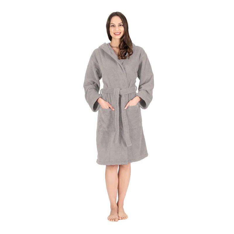 Nine West Hooded  Turkish Cotton Unisex Bath Robe Collection