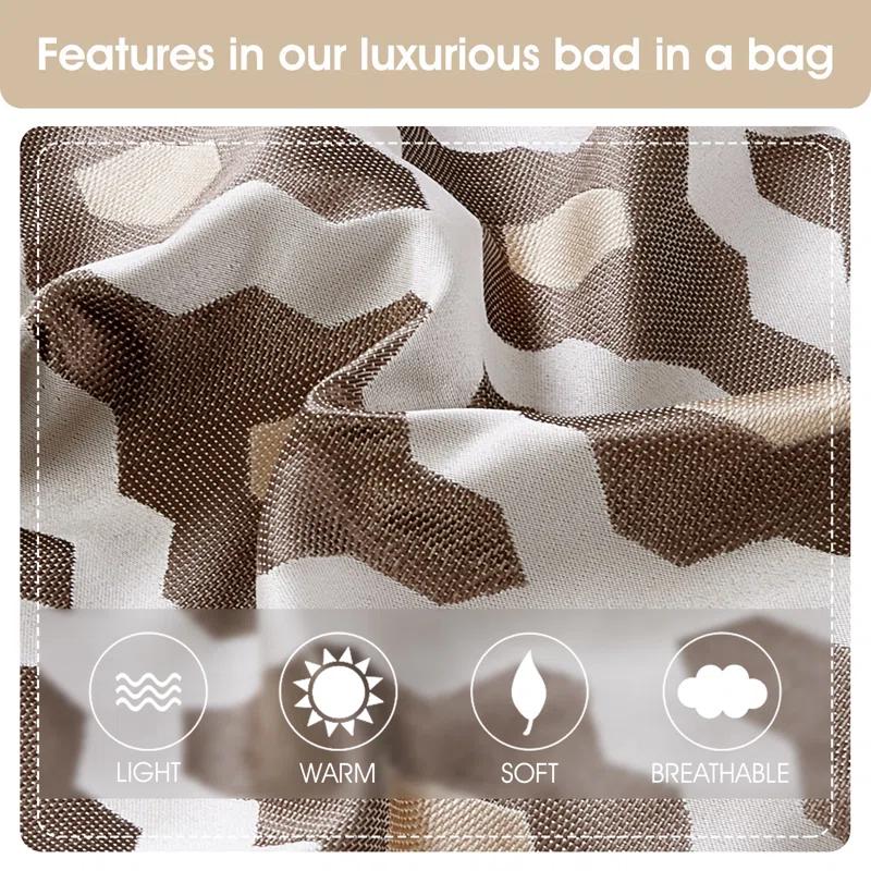 Nanshing America, Inc Caval 10 Piece Jacquard Comforter Set