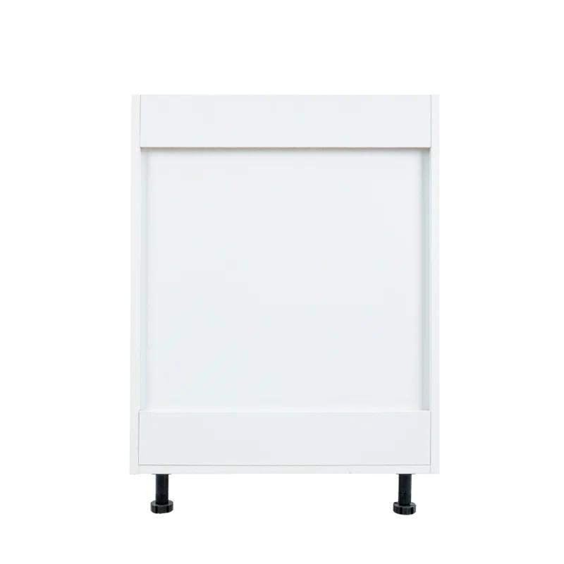 Cambridge Ready to assemble Matte Gray Base Kitchen Cabinet, 3 Drawer