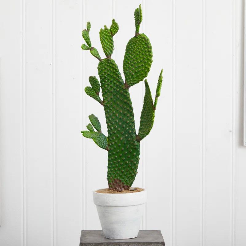 Primrue 27'' Faux Cactus Plant in Pot