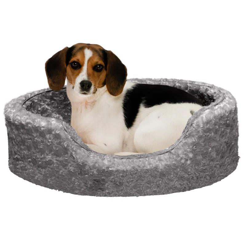 FurHaven Ultra Plush Oval Donut Dog Bed