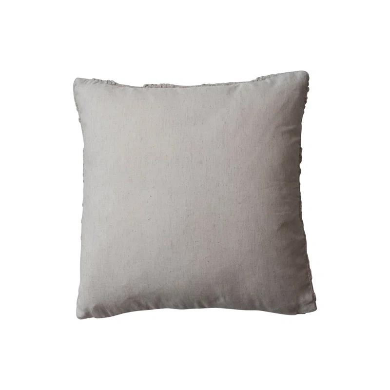 Embroidered Cotton Reversible Throw Pillow