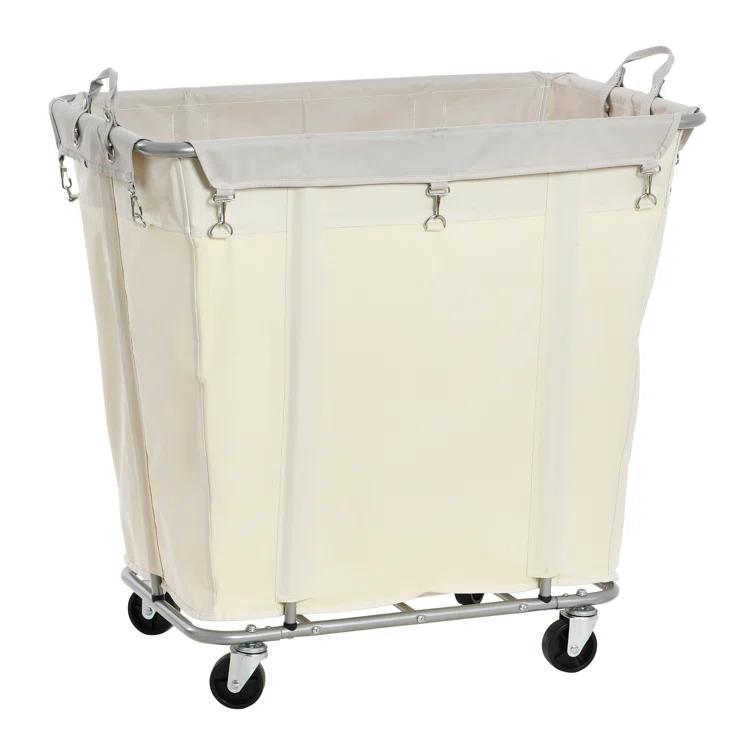 Household Essentials Rolling Laundry Hamper with Handles