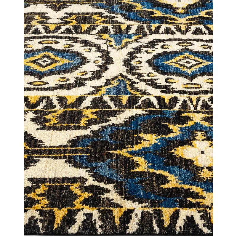 Isabelline Vasanth One-of-a-Kind 4' 1" X 6' 2" 2010s Wool Area Rug in Black