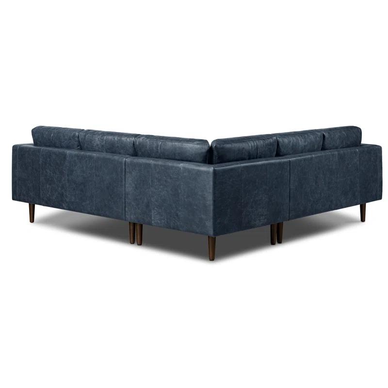Poly & Bark Napa Corner Sectional in Full-Grain Genuine Italian Leather