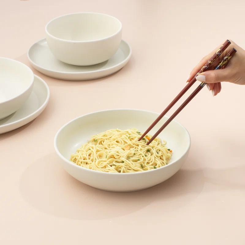 JoyJolt JoyJolt Mesa 4pc Stoneware Pasta Bowl set, 40oz (Set of 4)