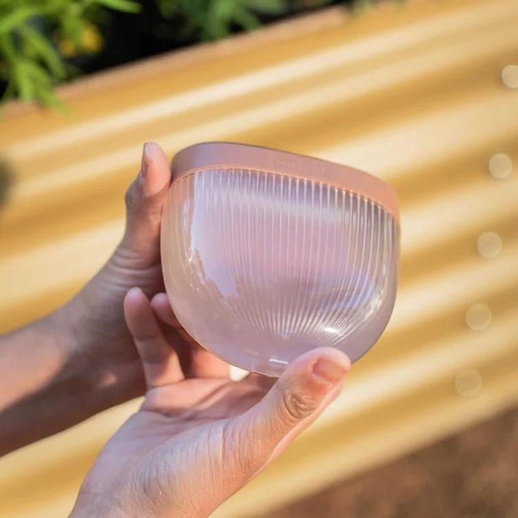 Vego Garden Add ons Rippled Outdoor Waterproof Solar Powered Integrated LED Deck Light Pack (Set of 8)