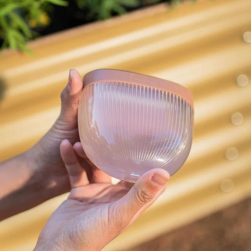 Vego Garden Add ons Rippled Outdoor Waterproof Solar Powered Integrated LED Deck Light Pack (Set of 8)