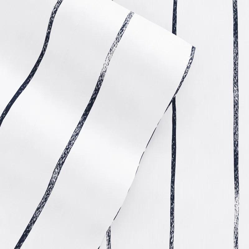 IEnjoy Home Distressed Navy Coastal Stripe Pattern Microfiber Sheet Set