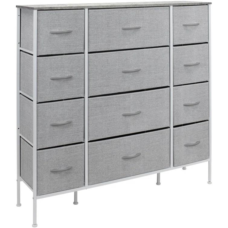 Sorbus Sorbus 12 Drawers Dresser with Steel Frame and Wood Top