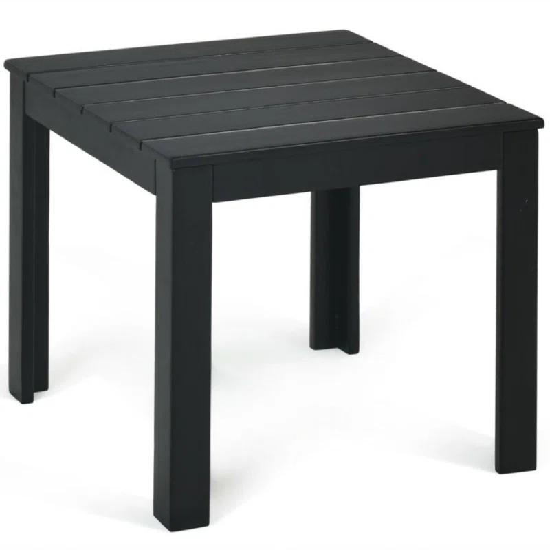 Latitude Run® Wooden Square Patio Coffee Bistro Table