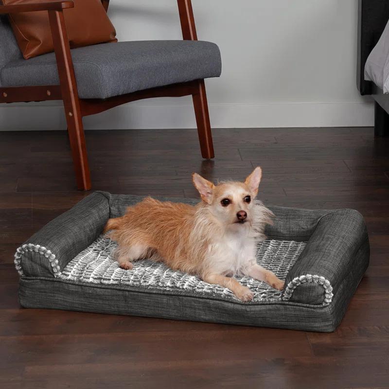 FurHaven Luxe Fur & Performance Linen Sofa Bed