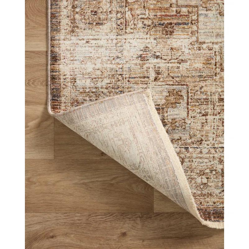 Loloi Rugs Sorrento Oriental Machine Made Power Loom Polyester Area Rug in Beige/Brown