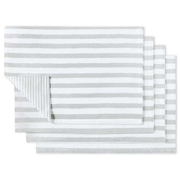 kate spade new york KATE SPADE NEW YORK Hand Painted Shirting Stripe 4-Pack Placemat Set 13”x19” (Set of 4)
