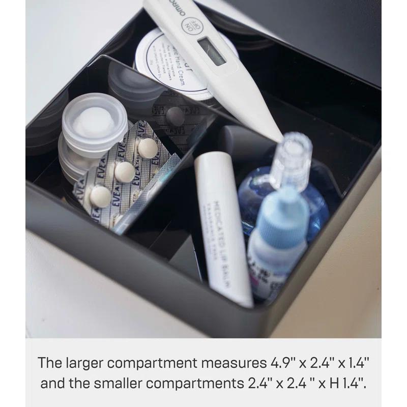 Tower Yamazaki Home First Aid Box Three Tiered Medical Supplies Organizer, Multicompartment