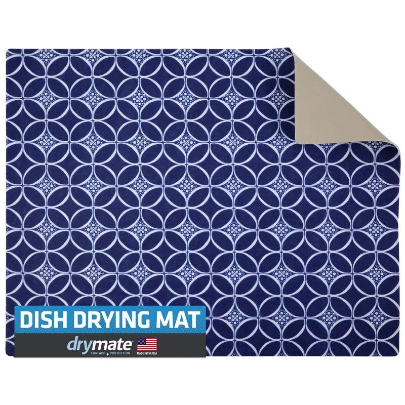 Low-Profile Dish Drying Mat, Drip Pad For Kitchen Counter - Thin/Absorbent/Waterproof/Easy To Clean