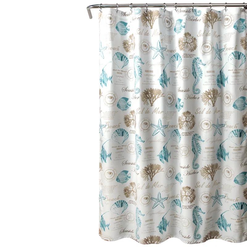 Lush Decor Harbor Life Shower Curtain