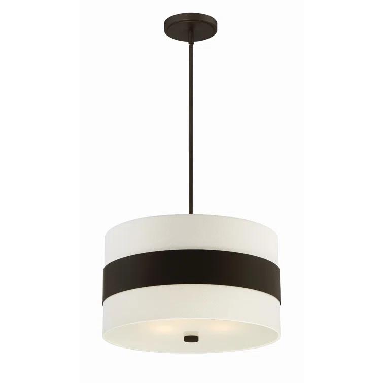 Crystorama Lighting Grayson 3 - Light Pendant in  Dark Bronze