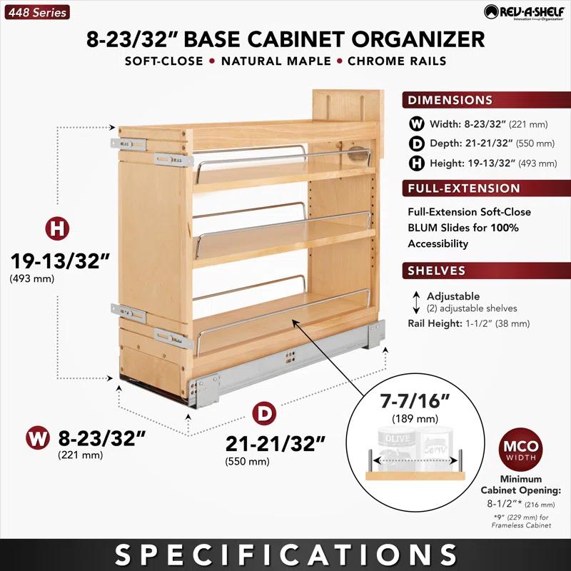 Rev-A-Shelf Rev-A-Shelf Door/ Drawer Base Cabinet Organizer Soft-Close