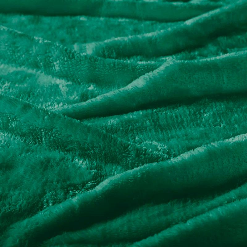 Superior Solid Polyester Reversible All-Season Fleece Throws Blanket