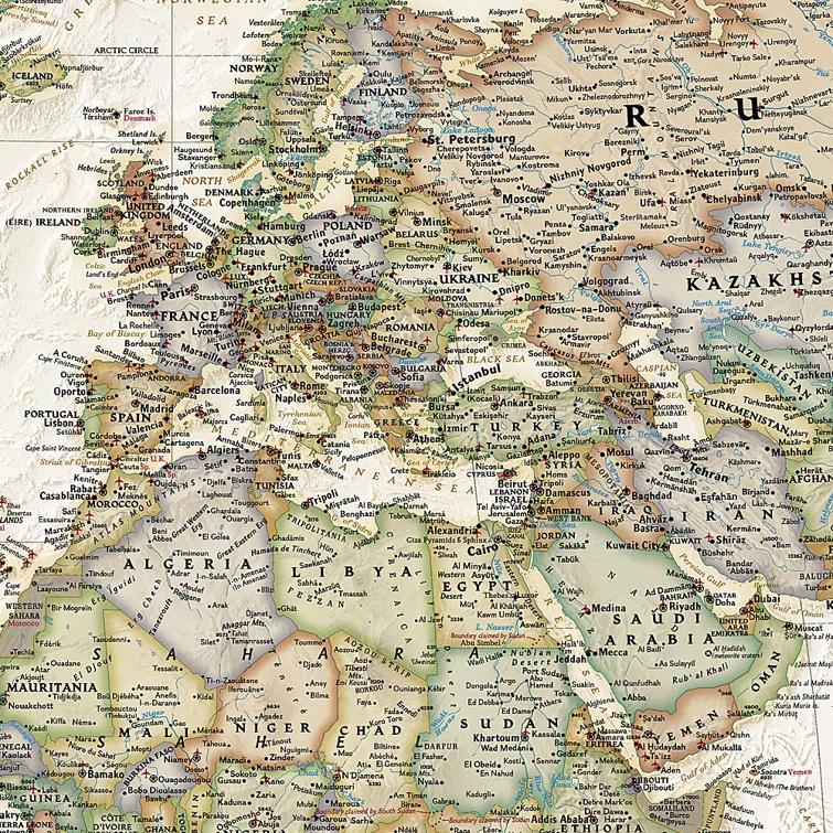 National Geographic Maps World Executive Wall Map