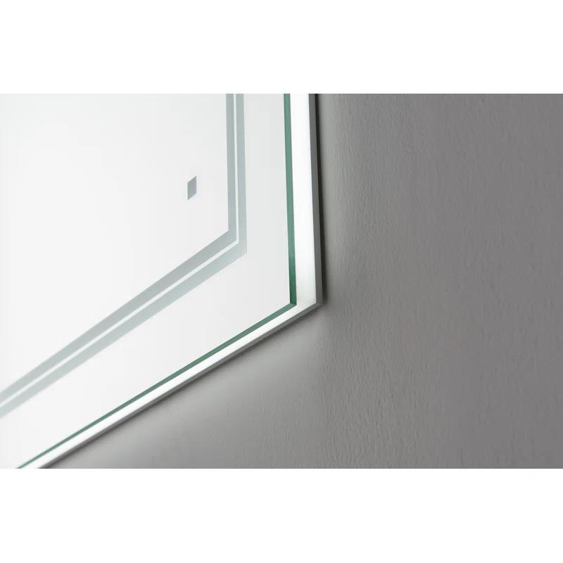 AQUADOM Soho Bathroom LED Wall-Mount Mirror with Dimmer, Defogger, Touch Control, Backlit and Front-Lit