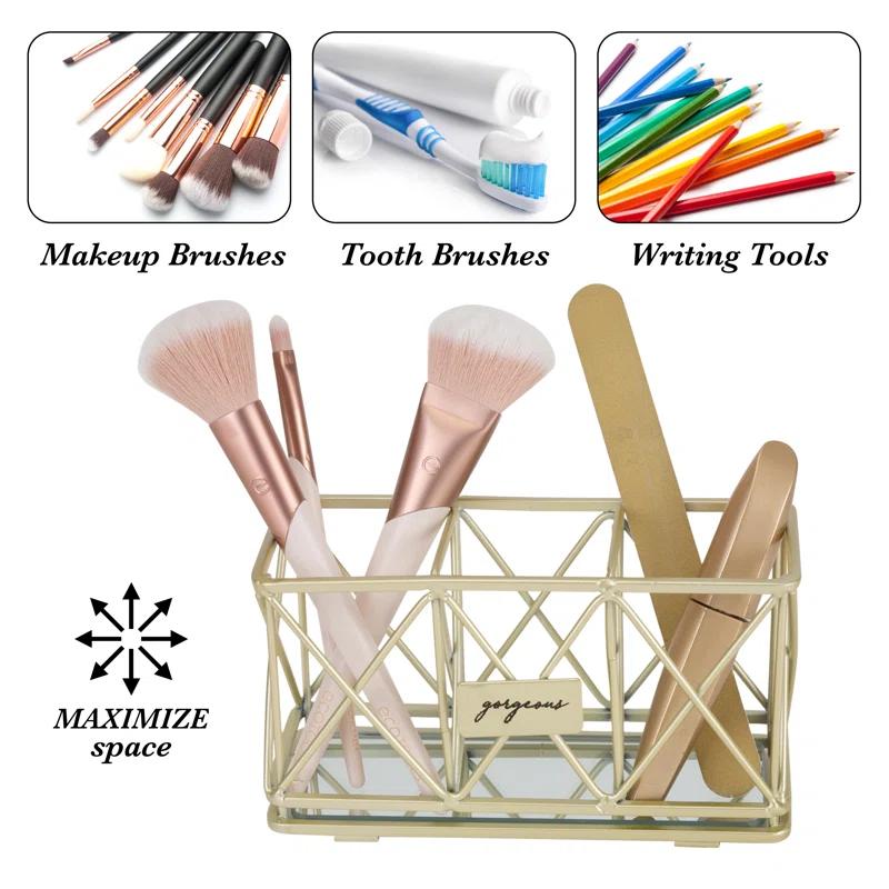 Home Details Metal Makeup Organizer