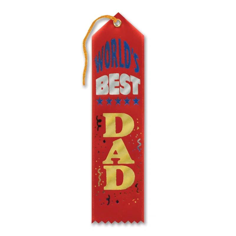 The Beistle Company World's Best Dad Award Ribbon (Set of 6)
