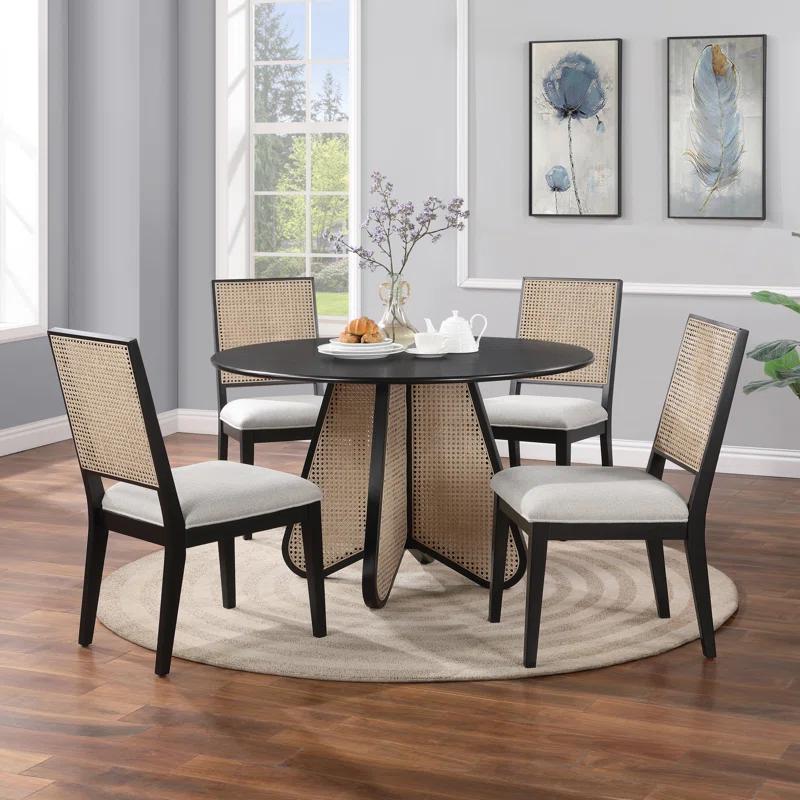 Bay Isle Home™ Lamarr Round Solid Wood Dining Table