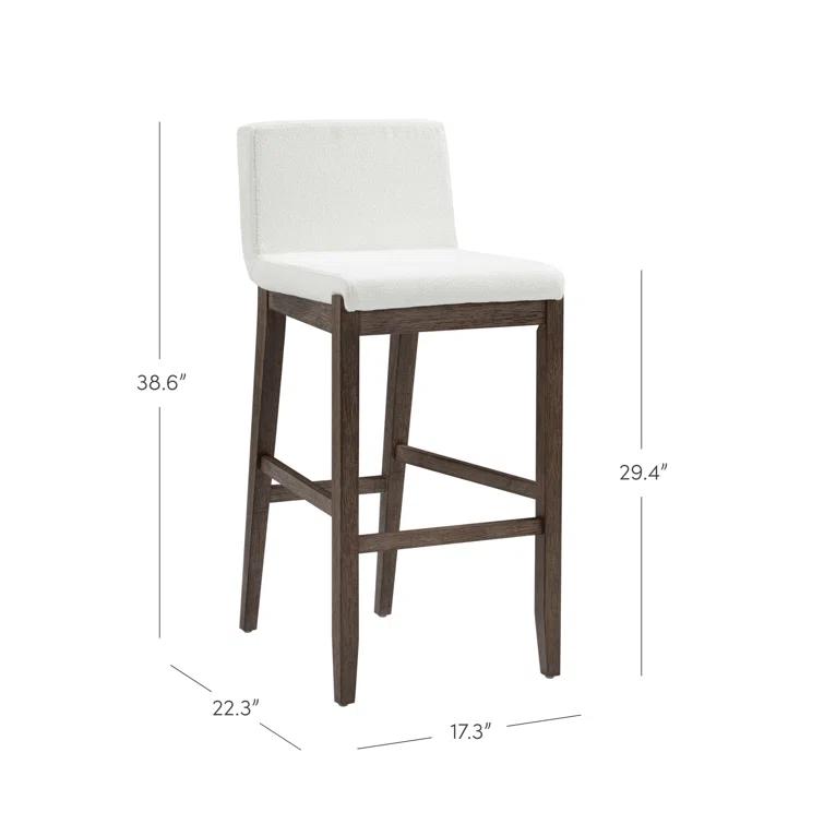 Nathan James Siping Upholstered Wooden Stool