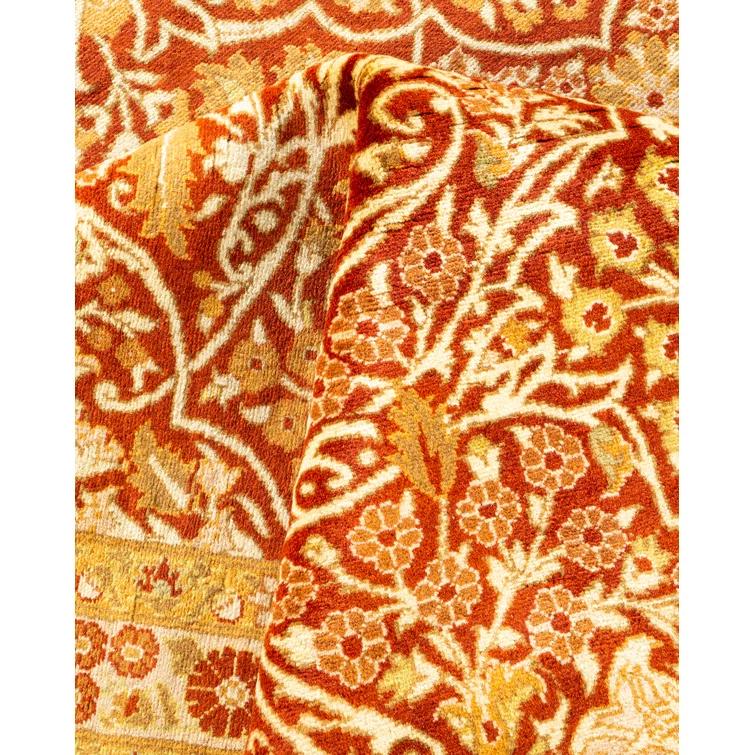 Elegant Ivory Oriental Wool Rug Hand-Knotted 8' x 10'