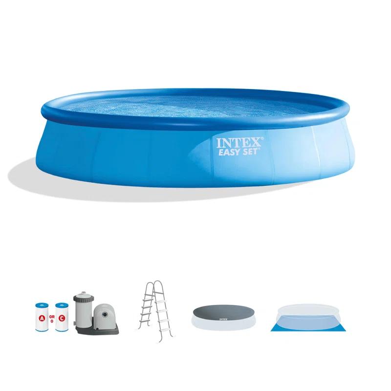 Intex Intex Easy Set Inflatable Kid Swimming Pool with Filter Pump
