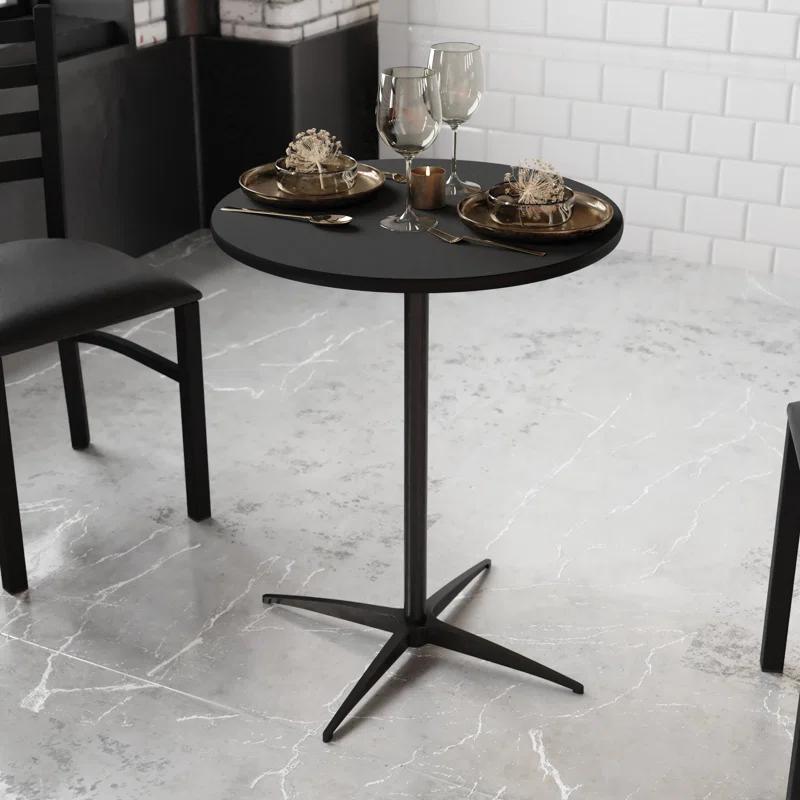 Flash Furniture Marrel Round Wood Cocktail Table with Columns by Flash Furniture