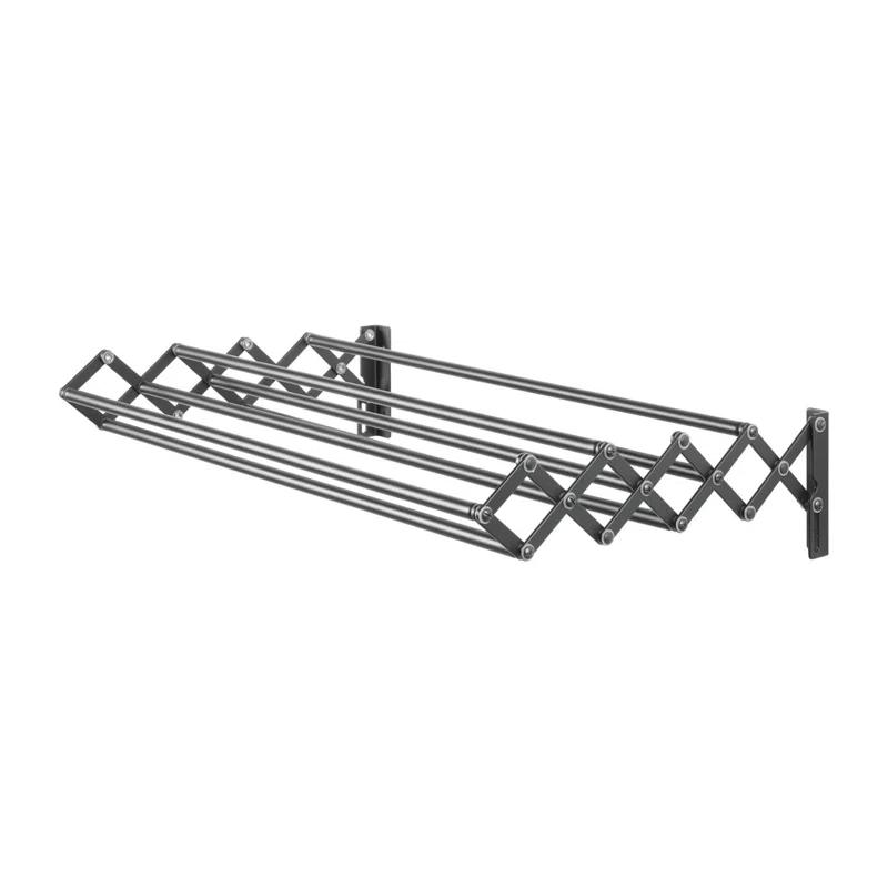 mDesign Expandable Wall Mount Laundry Drying Rack