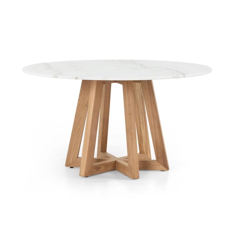 Fanned Base Round Dining Table (42"- 55")