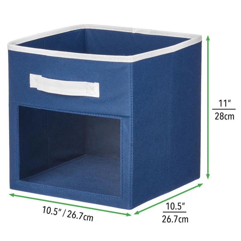 mDesign mDesign Fabric Baby Nursery Storage Cube with Front Window