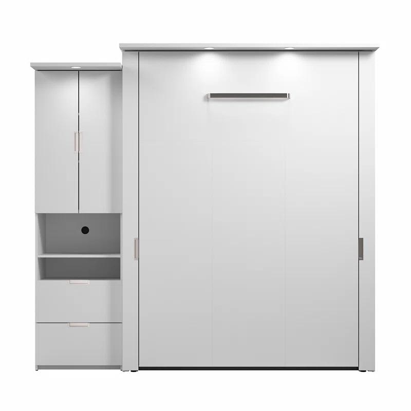 Sand & Stable™ Luka Murphy Bed with Storage Cabinet (90W)