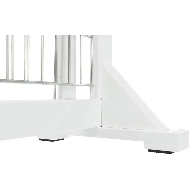 TRIXIE TRIXIE Adjustable Wooden Freestanding Pet Gate, 24" Tall Step Over, Expands to 42.5", Pet Barrier