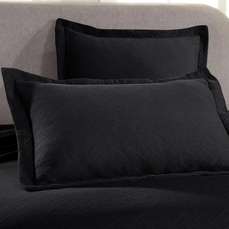 Superior Superior Cotton All Season Basketweave Medium Weight Bedspread Set with Shams
